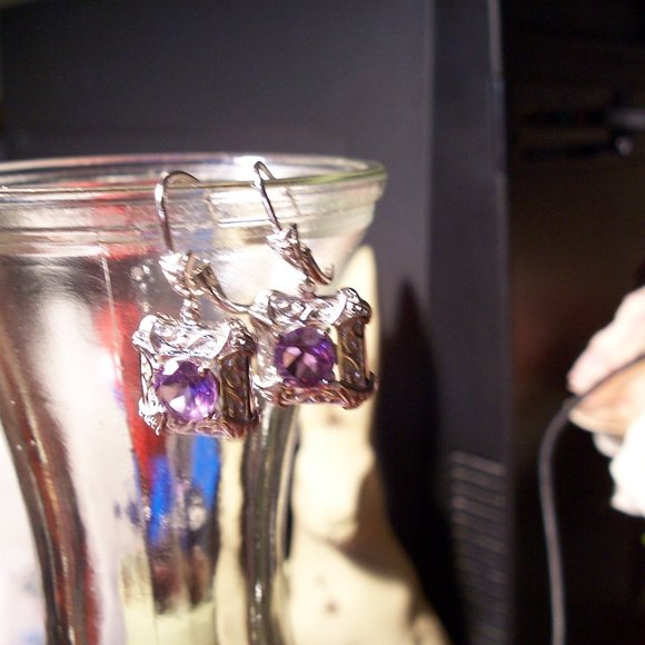 Amethyst Earrings - Picture 5 of 6